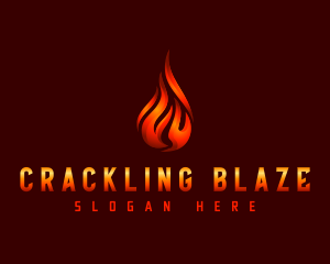 Hot Fire Flame logo design