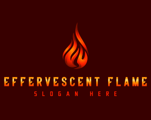 Hot Fire Flame logo design