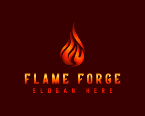 Hot Fire Flame logo design