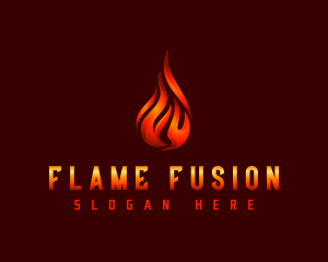 Hot Fire Flame logo design