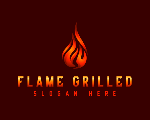 Hot Fire Flame logo design