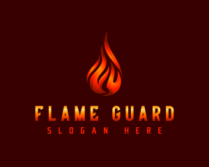 Hot Fire Flame logo design