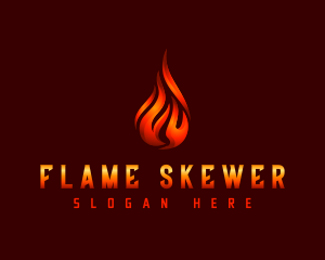 Hot Fire Flame logo design