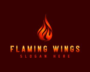 Hot Fire Flame logo design