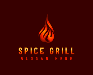 Hot Fire Flame logo design