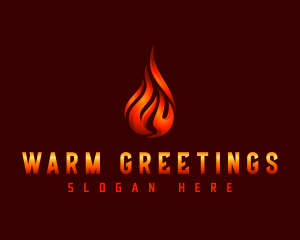 Hot Fire Flame logo design