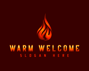 Hot Fire Flame logo design