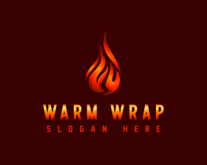 Hot Fire Flame logo design