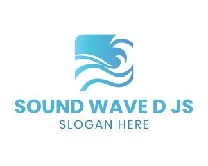 Water Wave Swirl logo design