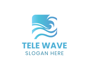 Water Wave Swirl logo design