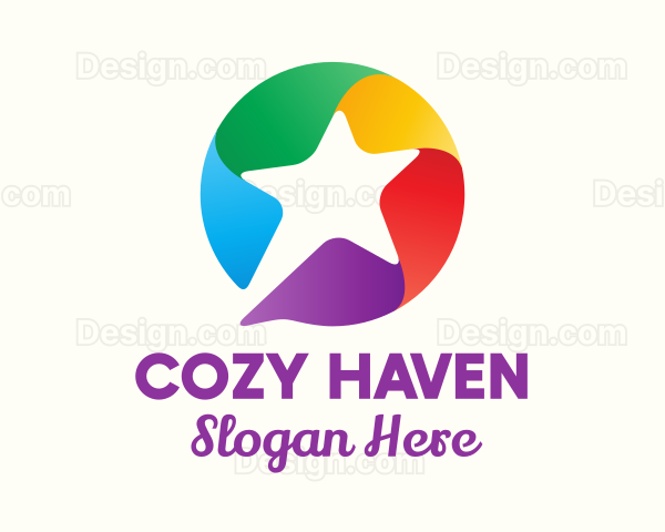 Colorful Star Message Logo