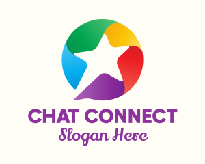 Colorful Star Message logo