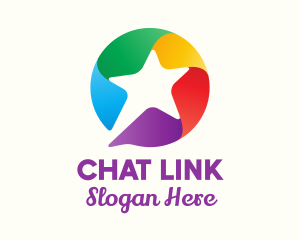 Colorful Star Message logo