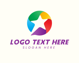 Colorful Star Message logo
