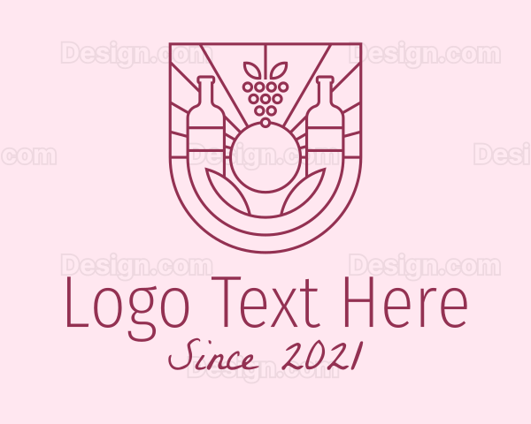 Red Wine Bottle Logo