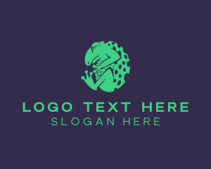 Green Frog Toad logo design