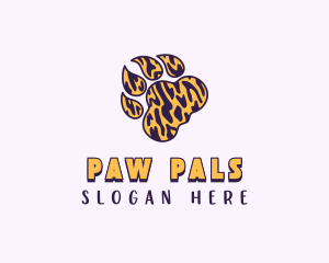 Feline Tiger Paw logo design