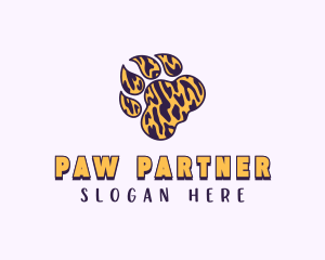 Feline Tiger Paw logo design