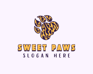 Feline Tiger Paw logo design