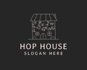 Modern Floral House logo design