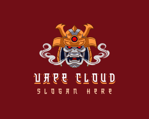 Samurai Warrior Smoke logo design