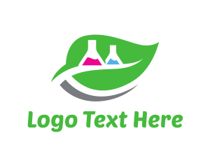 Laboratory - Leaf Laboratory Flask logo design