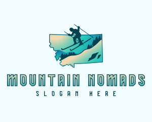 Montana Mountain Ski logo design