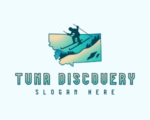 Montana Mountain Ski logo design