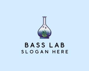 Botanical Laboratory Flask logo design