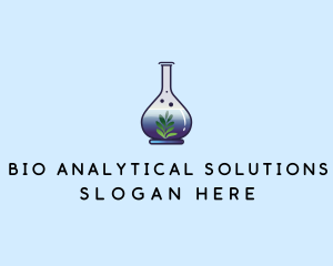 Botanical Laboratory Flask logo design