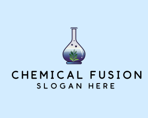 Botanical Laboratory Flask logo design