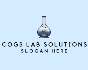 Botanical Laboratory Flask logo design