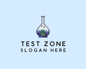 Botanical Laboratory Flask logo design