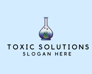 Botanical Laboratory Flask logo design