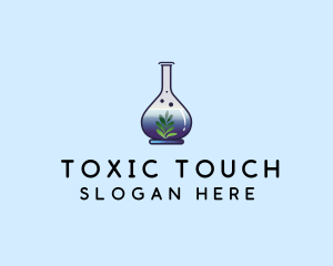 Botanical Laboratory Flask logo design