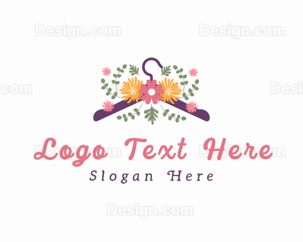 Floral Fashion Hanger Logo