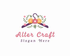 Floral Fashion Hanger logo design