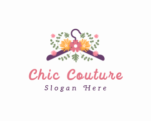 Floral Fashion Hanger logo design