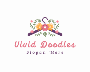 Floral Fashion Hanger logo design