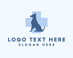 Dog Veterinary Care Cross logo