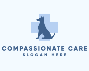 Dog Veterinary Care Cross logo design