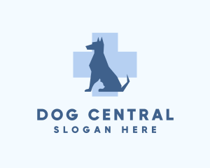 Dog Veterinary Care Cross logo design