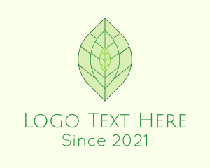 Minimalist Tea Leaves  logo