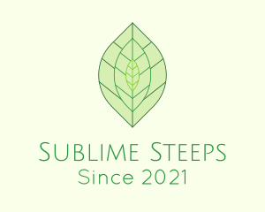 Minimalist Tea Leaves  logo