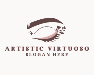 Floral Beauty Eyelash logo design