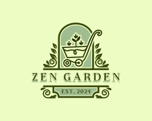 Wheelbarrow Garden Landscaping logo design