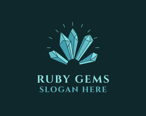 Crystal Gem Stone  logo design