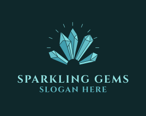 Crystal Gem Stone  logo design