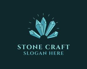 Crystal Gem Stone  logo design