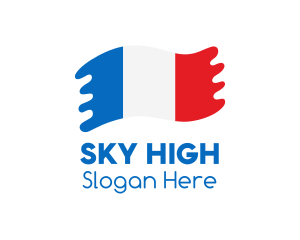 Modern French Flag  Logo